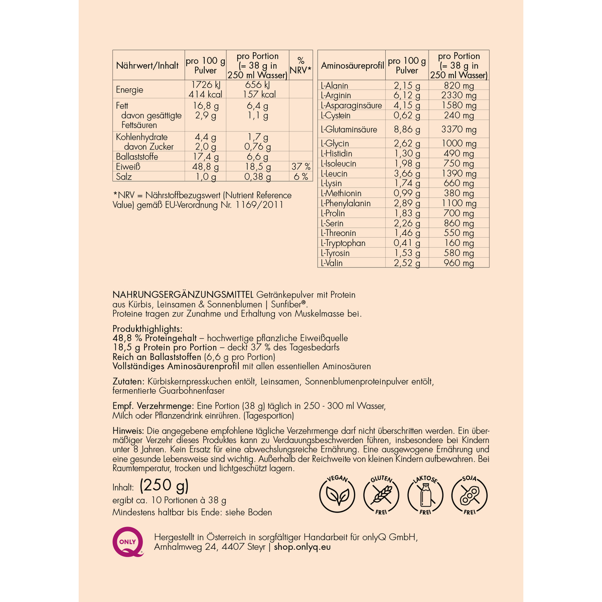 Etikett Dual Protein System (MYKO + FIBRA), zweite Komponente