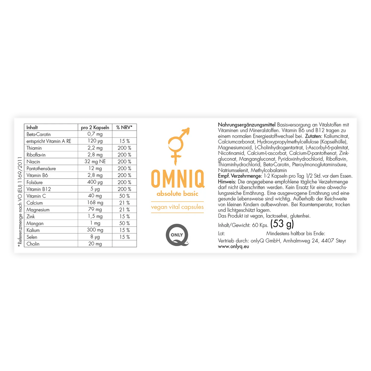 Etikett OMNIQ absolute basic, 60 Stk.